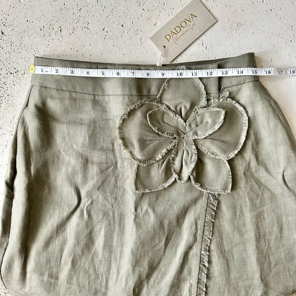 Padova linen skirt lluvia de orquídeas with pockets. size Medium10. Summer skirt - Picture 15 of 16